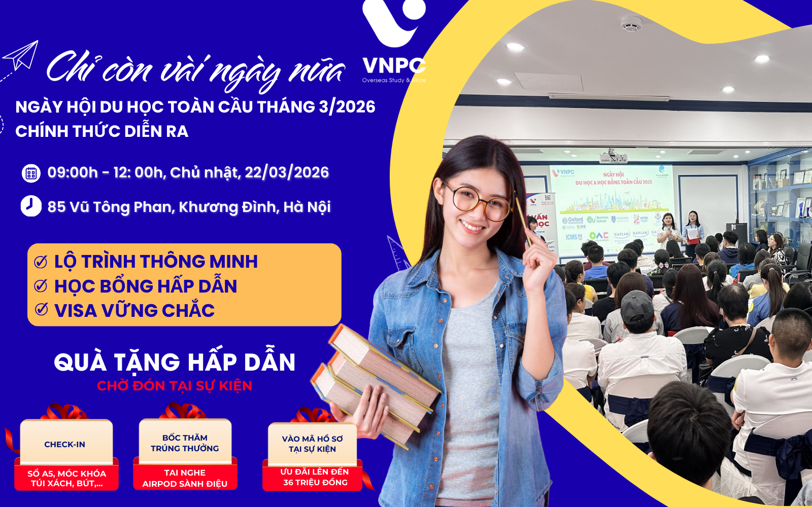 Chỉ còn vài ngày nữa – Ngày hội Du học Toàn cầu tháng 3/2026 chính thức diễn ra